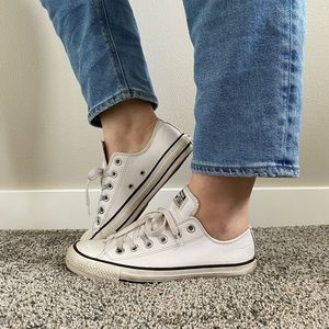 White Leather Converse